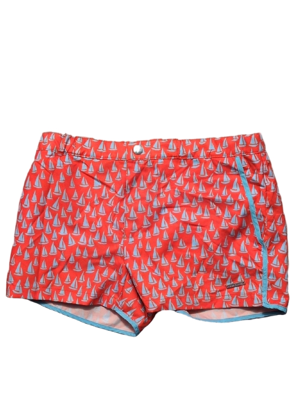 Parke & Ronen Sailboats Swim Shorts With Brief Liner Size 28